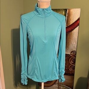 Zella Turquoise Long Sleeve Top, Size M